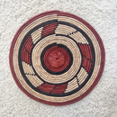 African Fulani Mbeedu Roundel Flat Woven Basket - Afrilege
