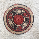African Fulani Mbeedu Roundel Flat Woven Basket