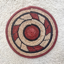 African Fulani Mbeedu Roundel Flat Woven Basket - Afrilege