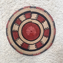 African Fulani Mbeedu Roundel Flat Woven Basket