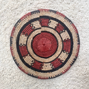 African Fulani Mbeedu Roundel Flat Woven Basket