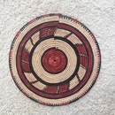 African Fulani Mbeedu Roundel Flat Woven Basket