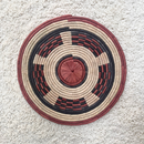 African Fulani Mbeedu Roundel Flat Woven Basket