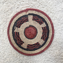 African Fulani Mbeedu Roundel Flat Woven Basket
