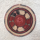African Fulani Mbeedu Roundel Flat Woven Basket