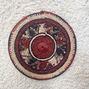 African Fulani Mbeedu Roundel Flat Woven Basket