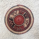 African Fulani Mbeedu Roundel Flat Woven Basket