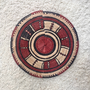 African Fulani Mbeedu Roundel Flat Woven Basket