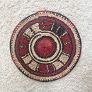 African Fulani Mbeedu Roundel Flat Woven Basket