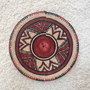 African Fulani Mbeedu Roundel Flat Woven Basket - Afrilege