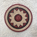 African Fulani Mbeedu Roundel Flat Woven Basket
