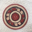 African Fulani Mbeedu Roundel Flat Woven Basket
