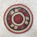 African Fulani Mbeedu Roundel Flat Woven Basket