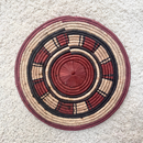 African Fulani Mbeedu Roundel Flat Woven Basket