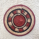 African Fulani Mbeedu Roundel Flat Woven Basket