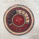 African Fulani Mbeedu Roundel Flat Woven Basket