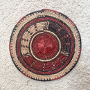 African Fulani Mbeedu Roundel Flat Woven Basket