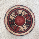 African Fulani Mbeedu Roundel Flat Woven Basket - Afrilege