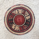 African Fulani Mbeedu Roundel Flat Woven Basket - Afrilege