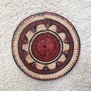 African Fulani Mbeedu Roundel Flat Woven Basket