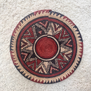 African Fulani Mbeedu Roundel Flat Woven Basket - Afrilege