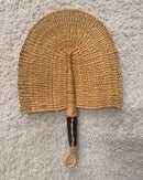 Burkina Faso Woven Hand Fan - Brown