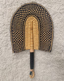 Burkina Faso Woven Hand Fan - Brown / Black