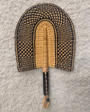 Burkina Faso Woven Hand Fan - Brown / Black
