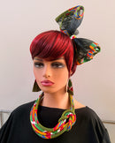 Neela African Print Mesh Fascinator Headband
