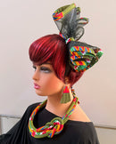 Neela African Print Mesh Fascinator Headband