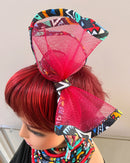 Lesedi African Print Mesh Fascinator Headband