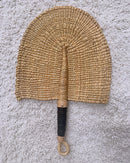 Burkina Faso Woven Hand Fan - Beige