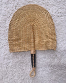 Burkina Faso Woven Hand Fan - Beige