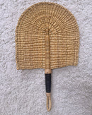 Burkina Faso Woven Hand Fan - Beige