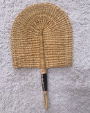 Burkina Faso Woven Hand Fan - Beige