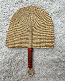 Burkina Faso Woven Hand Fan - Beige / Plain