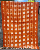 Authentic African Handmade Bogolan Mud Cloth - Orange / White - Afrilege