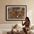 African Handmade Mudcloth Painting Tapestry
