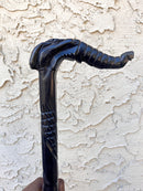 Elephant head Handle Hand-Sculpted Ebony Wood African Walking Stick