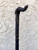 Elephant head Handle Hand-Sculpted Ebony Wood African Walking Stick