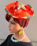Deka African Print Fascinator Hair Clip Hat