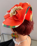 Deka African Print Fascinator Hair Clip Hat