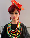 Deka African Print Fascinator Hair Clip Hat