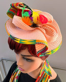 Deka African Print Fascinator Hair Clip Hat