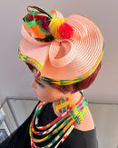 Deka African Print Fascinator Hair Clip Hat