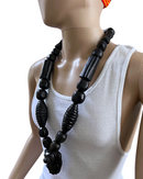 Handcrafted Ebony Wood Chunky Lion pendant Necklace