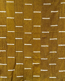 African Mudcloth Handmade Fabric - Mustard / White