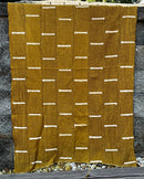 African Mudcloth Handmade Fabric - Mustard / White