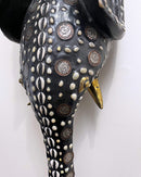 Babanki African Elephant Head Mask with Encrusted Cowries & Coins