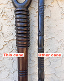 Hand-Sculpted African Wooden Walking Stick